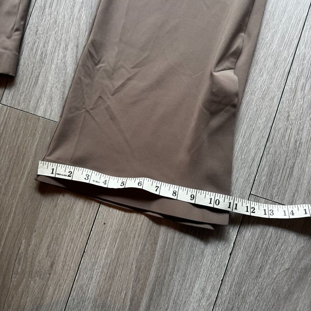 Athleta Pants Womens M Beige Venice Flare Leg Slit Hem High Rise Office Commute - Picture 9 of 14